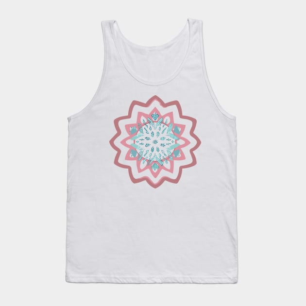 mandala Clamber drawing Tank Top by Martin Young